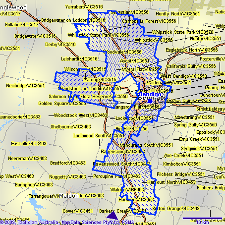 Bendigo Map